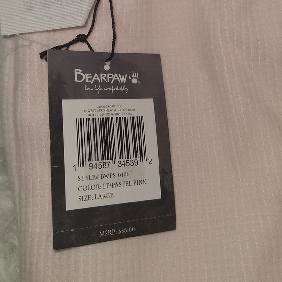 NWT Bear paw pajama lounge pants . Pink LG - Picture 11 of 11